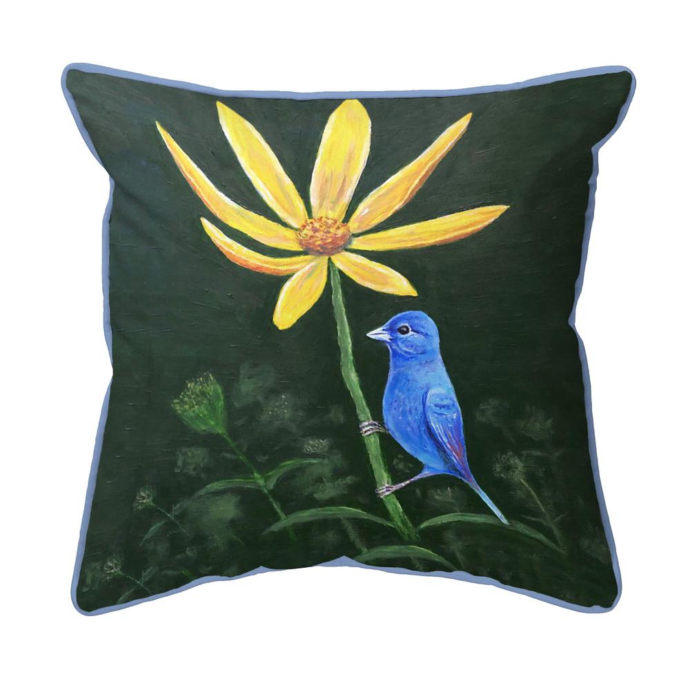 Indigo Bunting Large Indoor/Outdoor Pillow 18x18