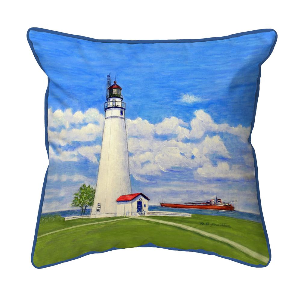 Fort Gratiot Lighthouse, MI Large Indoor/Outdoor Pillow 18x18