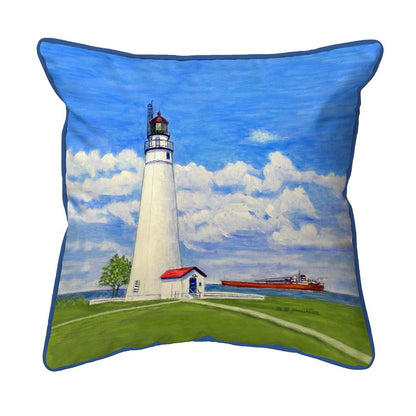 Fort Gratiot Lighthouse, MI Large Indoor/Outdoor Pillow 18x18
