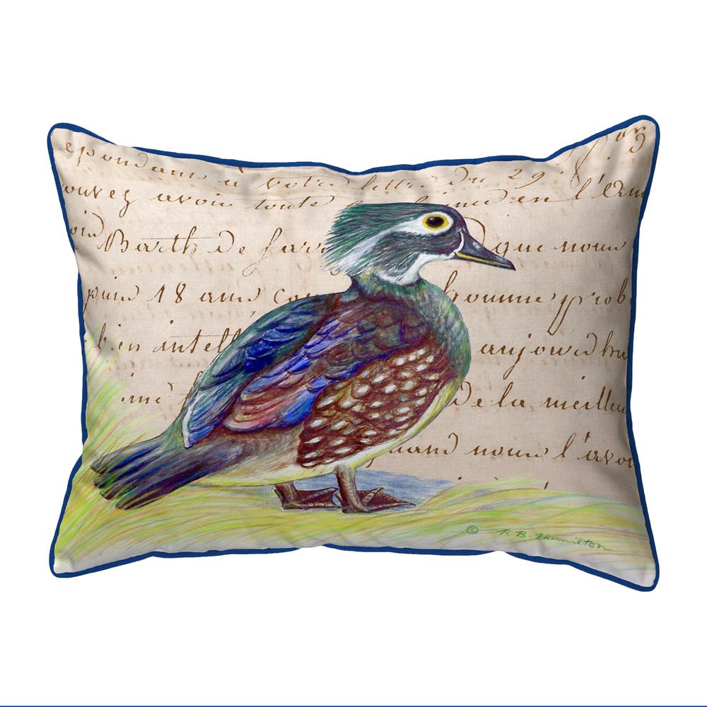 Female Wood Duck Script Large Indoor/Outdoor Pillow 16x20