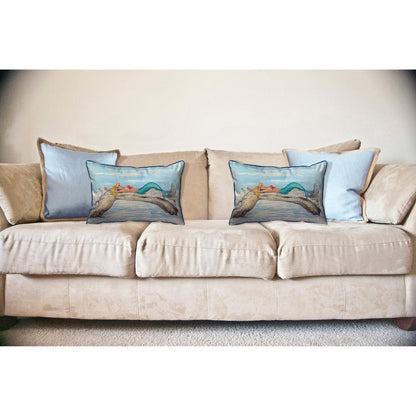 Mermaid on Log Large Indoor/Outdoor Pillow 16x20