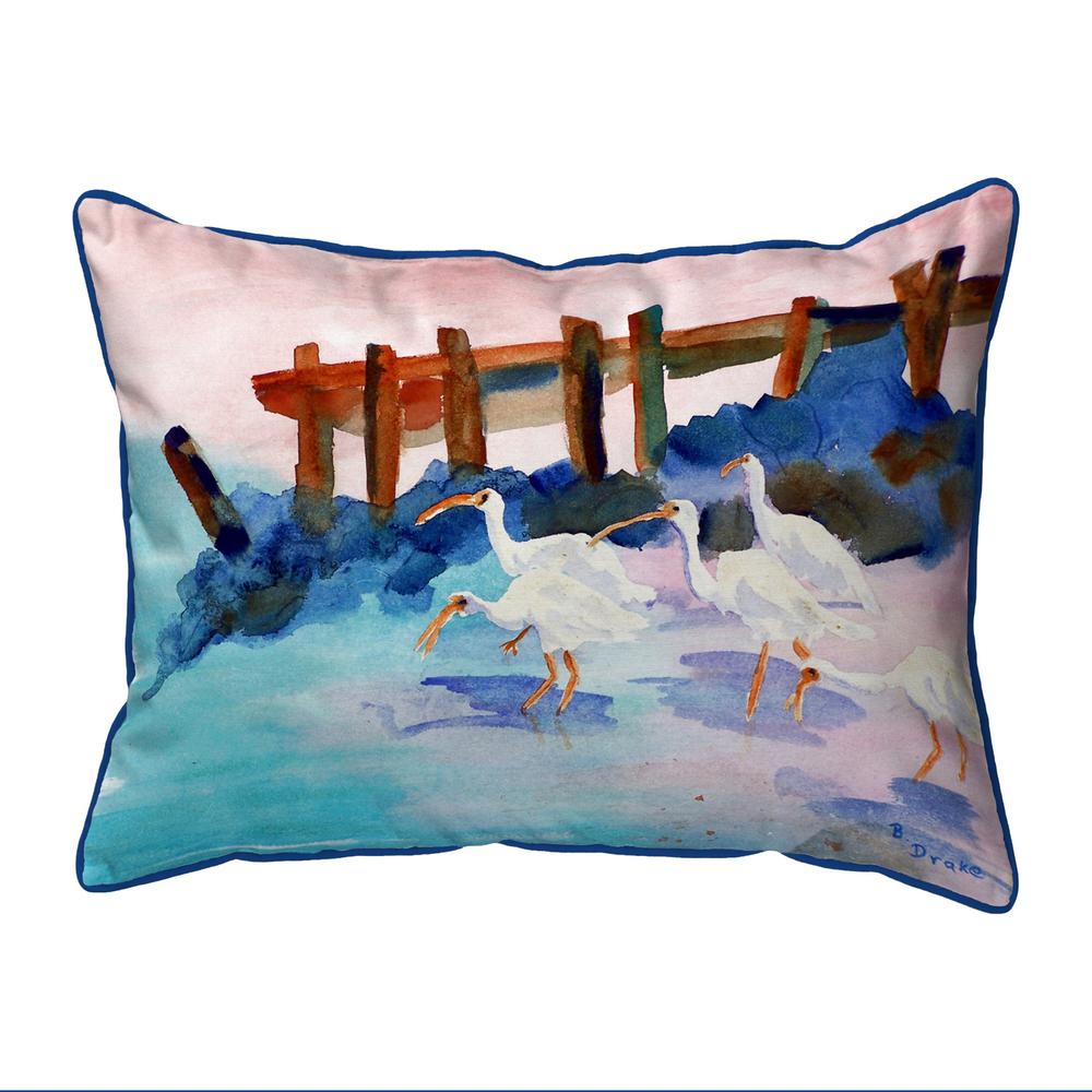 White Ibises Large Indoor/Outdoor Pillow 16x20