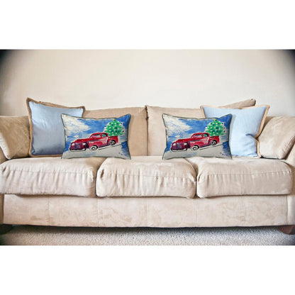 Truck & Tree Large Pillow 16x20