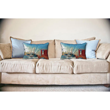 Shrimp Boat Large Indoor/Outdoor Pillow 16x20