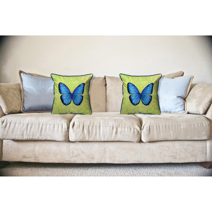 Dick's Blue Morpho Large Indoor/Outdoor Pillow 18x18