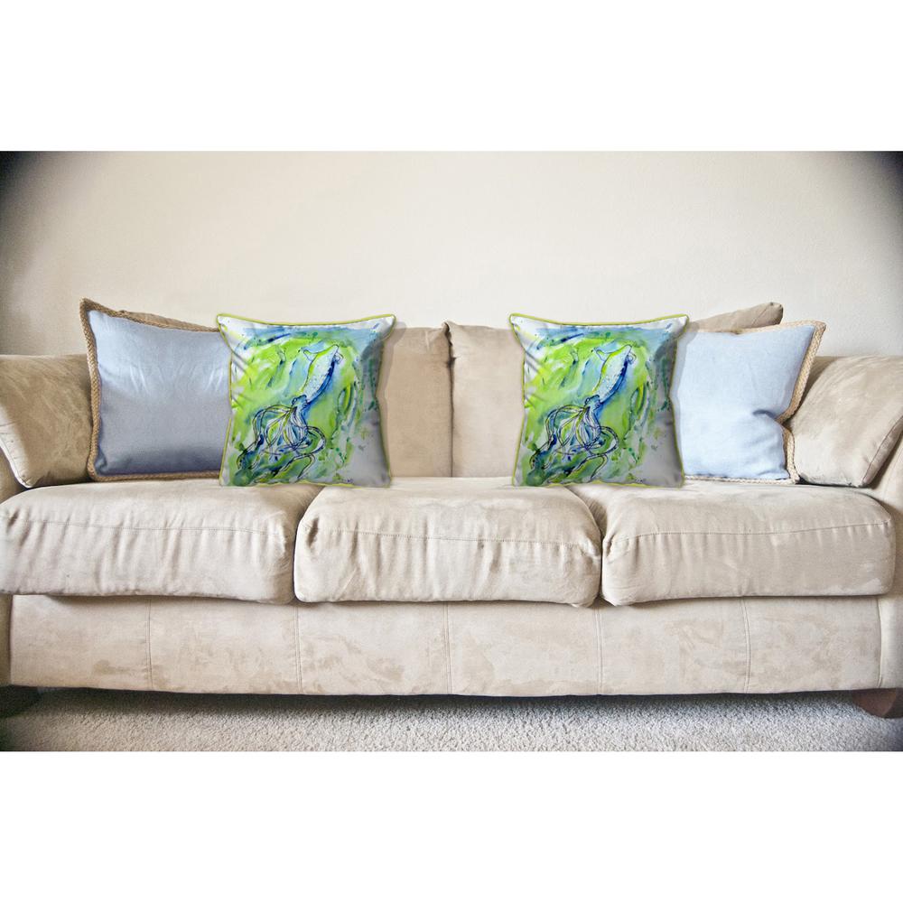 Calamari Large Indoor/Outdoor Pillow 18x18