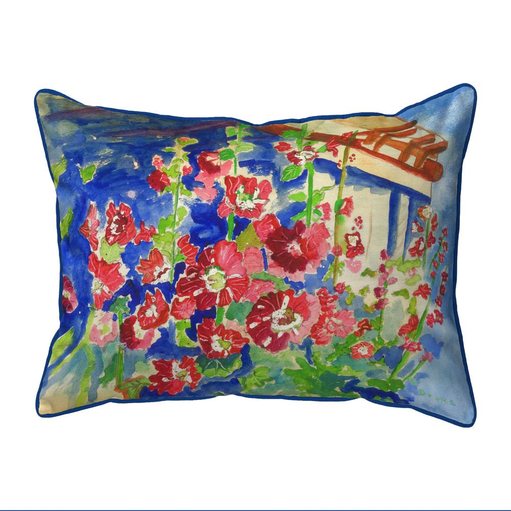 Hollyhocks Large Indoor/Outdoor Pillow 16x20