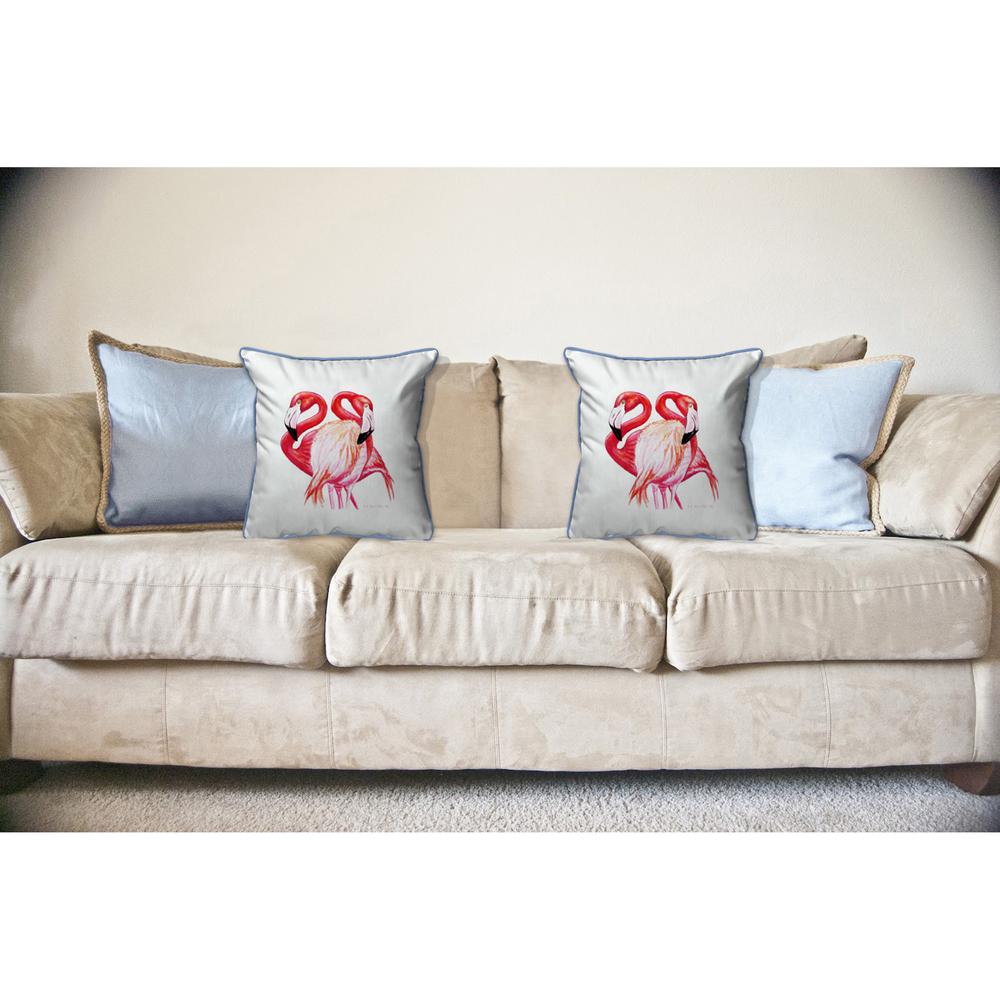 Two Flamingos Large Indoor/Outdoor Pillow 18x18
