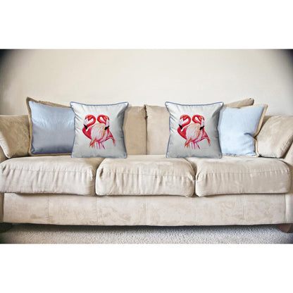 Two Flamingos Large Indoor/Outdoor Pillow 18x18
