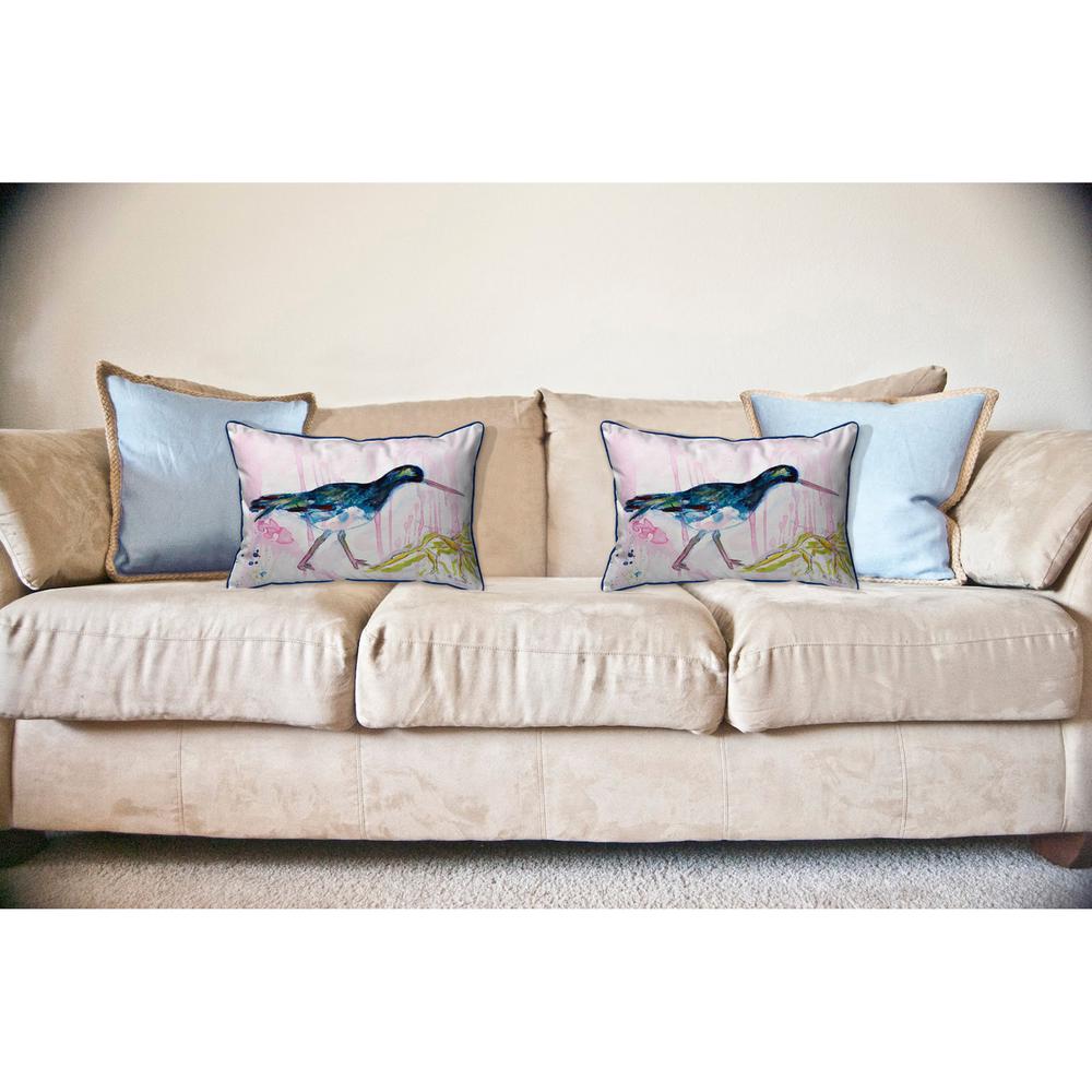 Black Shore Bird Large Indoor/Outdoor Pillow 16x20