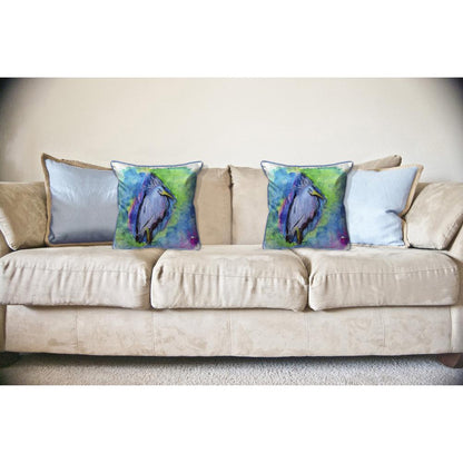 Little Blue Heron Large Indoor/Outdoor Pillow 18x18