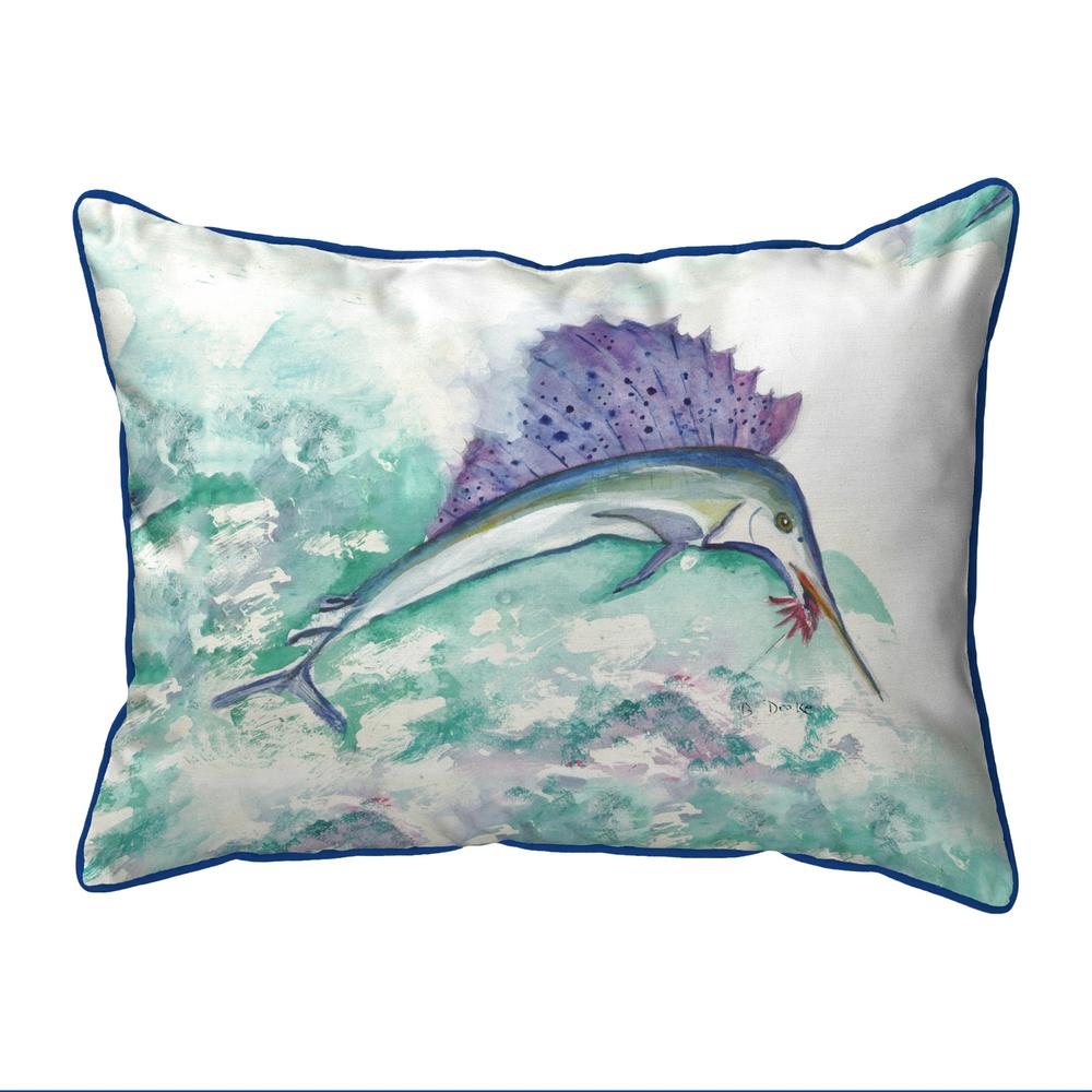 Betsy's Sailfish Large Indoor/Outdoor Pillow 16x20
