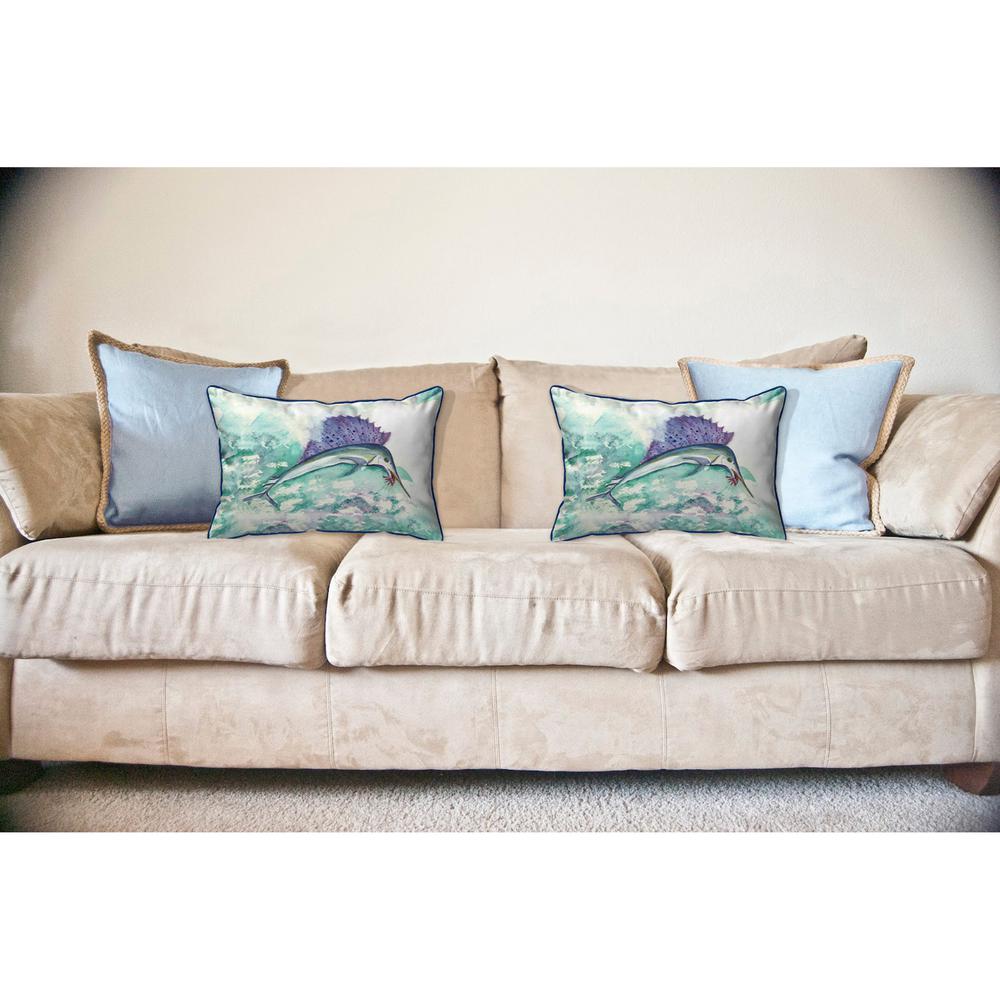 Betsy's Sailfish Large Indoor/Outdoor Pillow 16x20