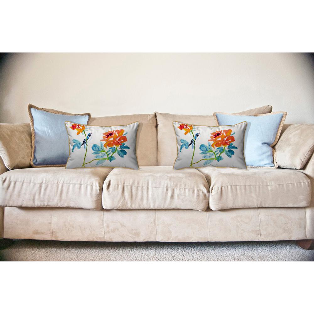 Bird & Roses Large Indoor/Outdoor Pillow 16x20