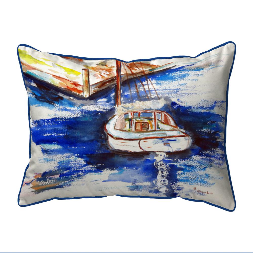 Sailboat & Dock Large Pillow 16x20
