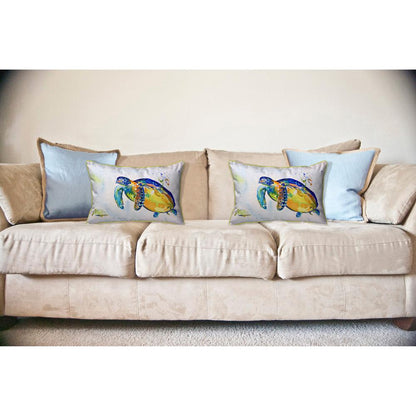 Blue Sea Turtle II Large Indoor/Outdoor Pillow 16x20