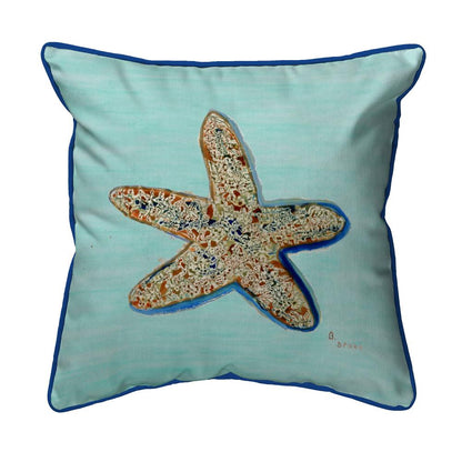 Starfish - Teal Large Indoor/Outdoor Pillow 18x18