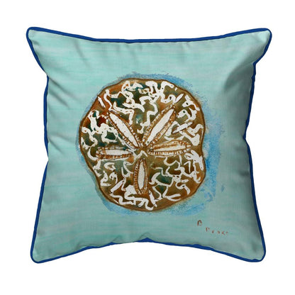 Sand Dollar - Teal Large Indoor/Outdoor Pillow 18x18