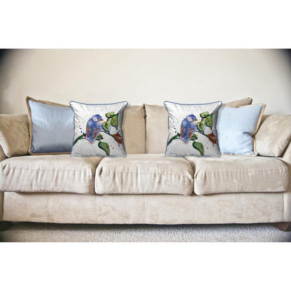 Betsy's Blue Bird Large Indoor/Outdoor Pillow 18x18