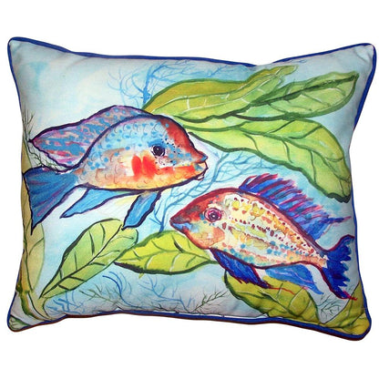 Pair of Fish Large Indoor/Outdoor Pillow 16x20