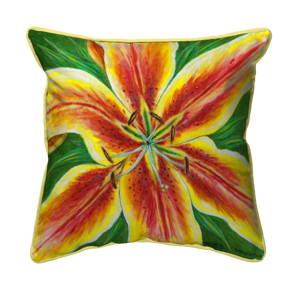 Yellow Lily Large Indoor/Outdoor Pillow 18x18