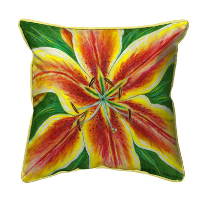Yellow Lily Large Indoor/Outdoor Pillow 18x18