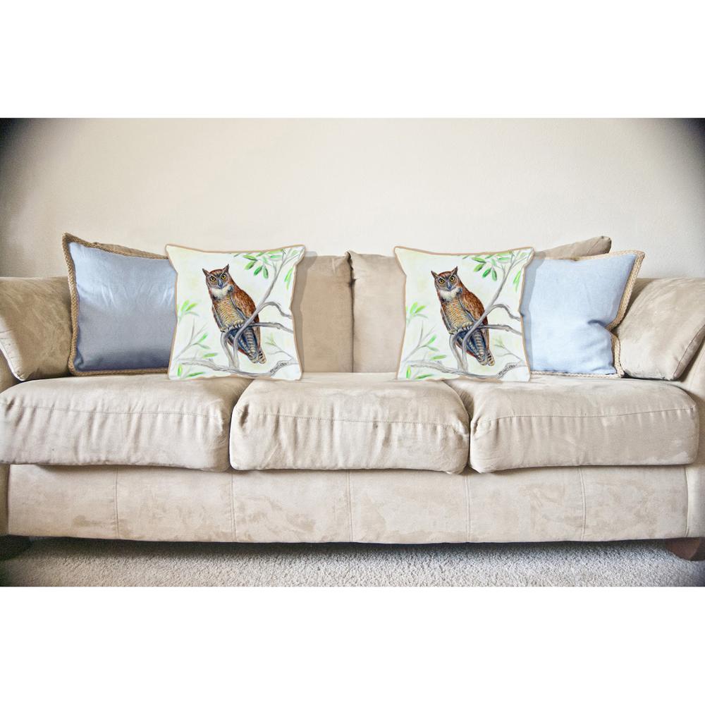 Great Horned Owl Large Indoor/Outdoor Pillow 18x18