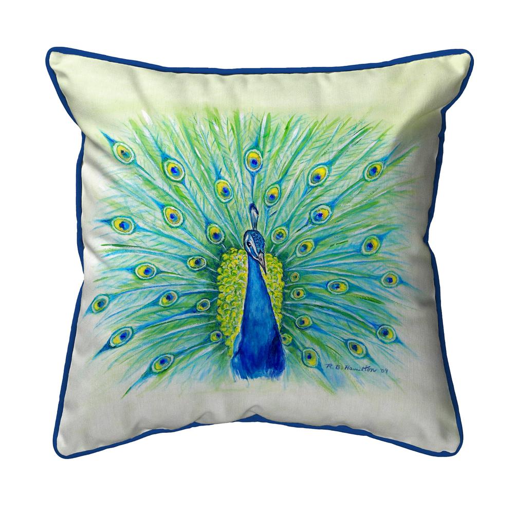 Peacock Large Indoor/Outdoor Pillow 18x18