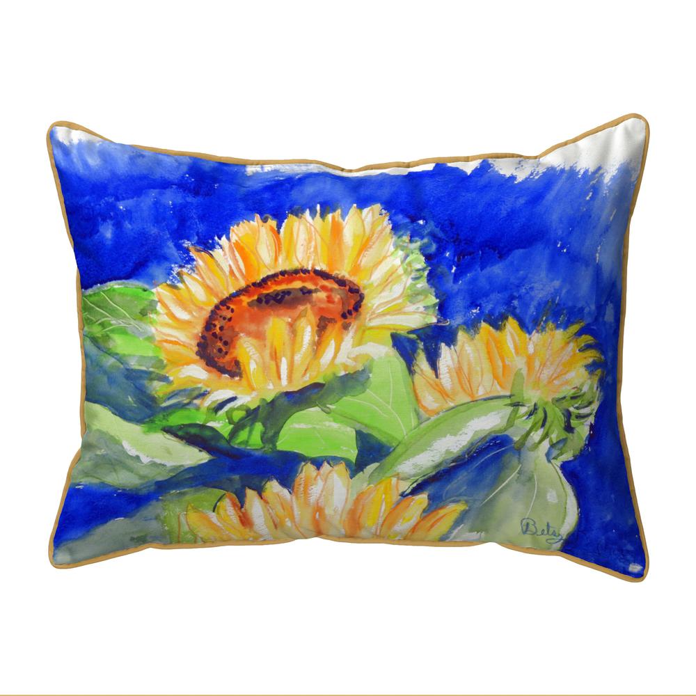 Gold Rising SunFlower Large Pillow 16x20