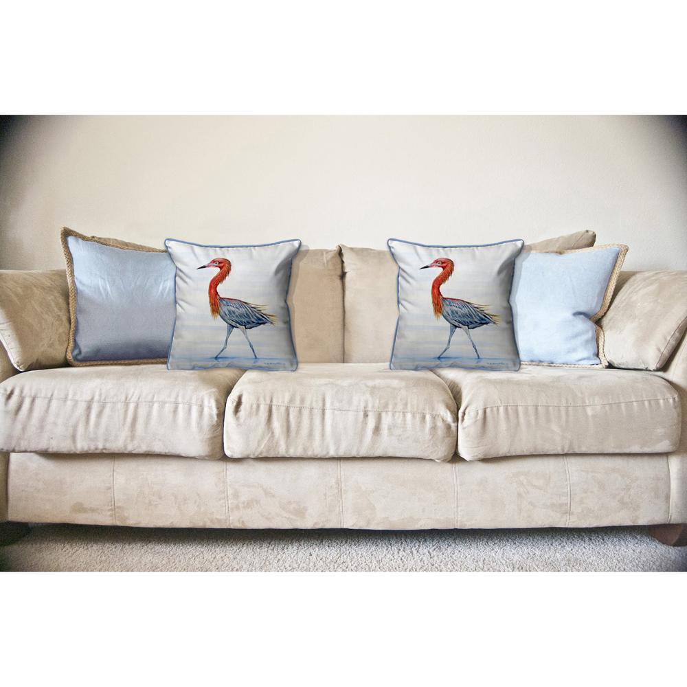 Reddish Egret Large Pillow 16x20