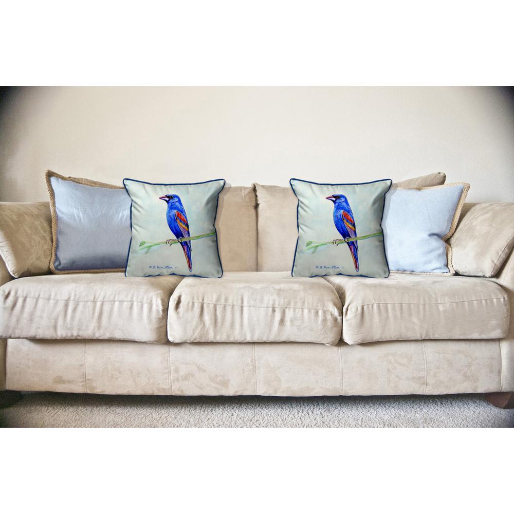 Blue Grosebeak Large Pillow 16x20