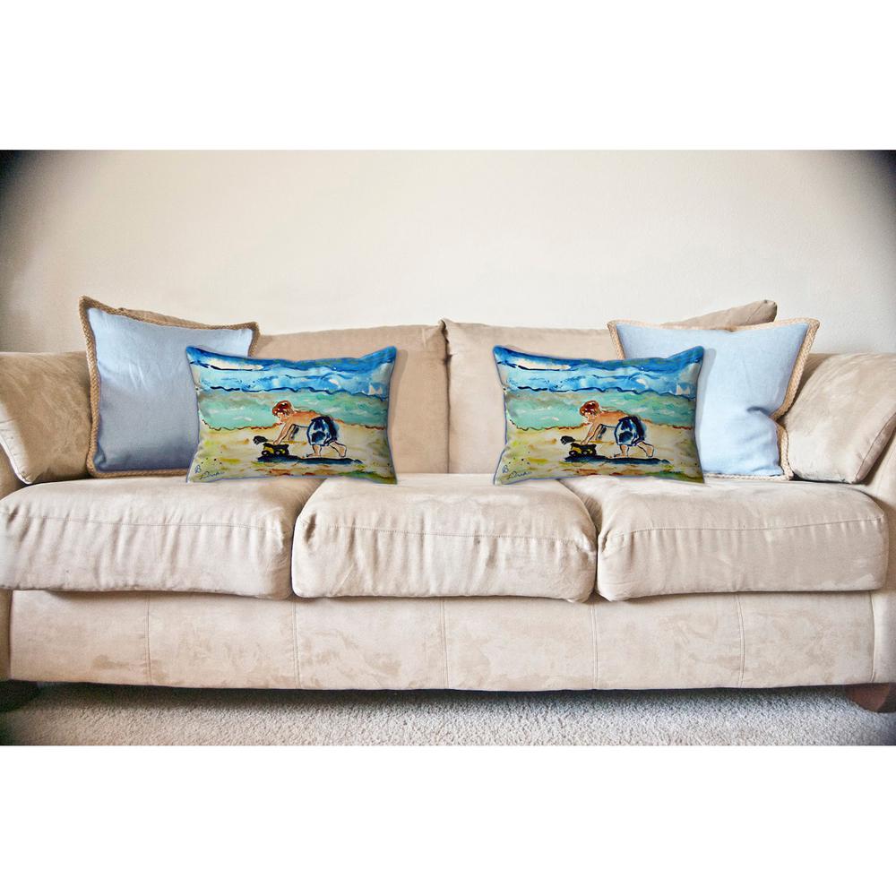 Boy & Toy Large Pillow 16x20
