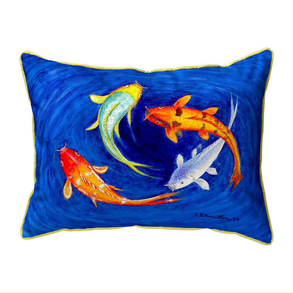 Swirling Koi Large Indoor/Outdoor Pillow 16x20