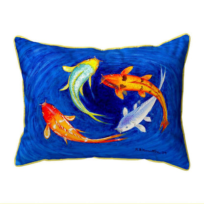 Swirling Koi Large Indoor/Outdoor Pillow 16x20