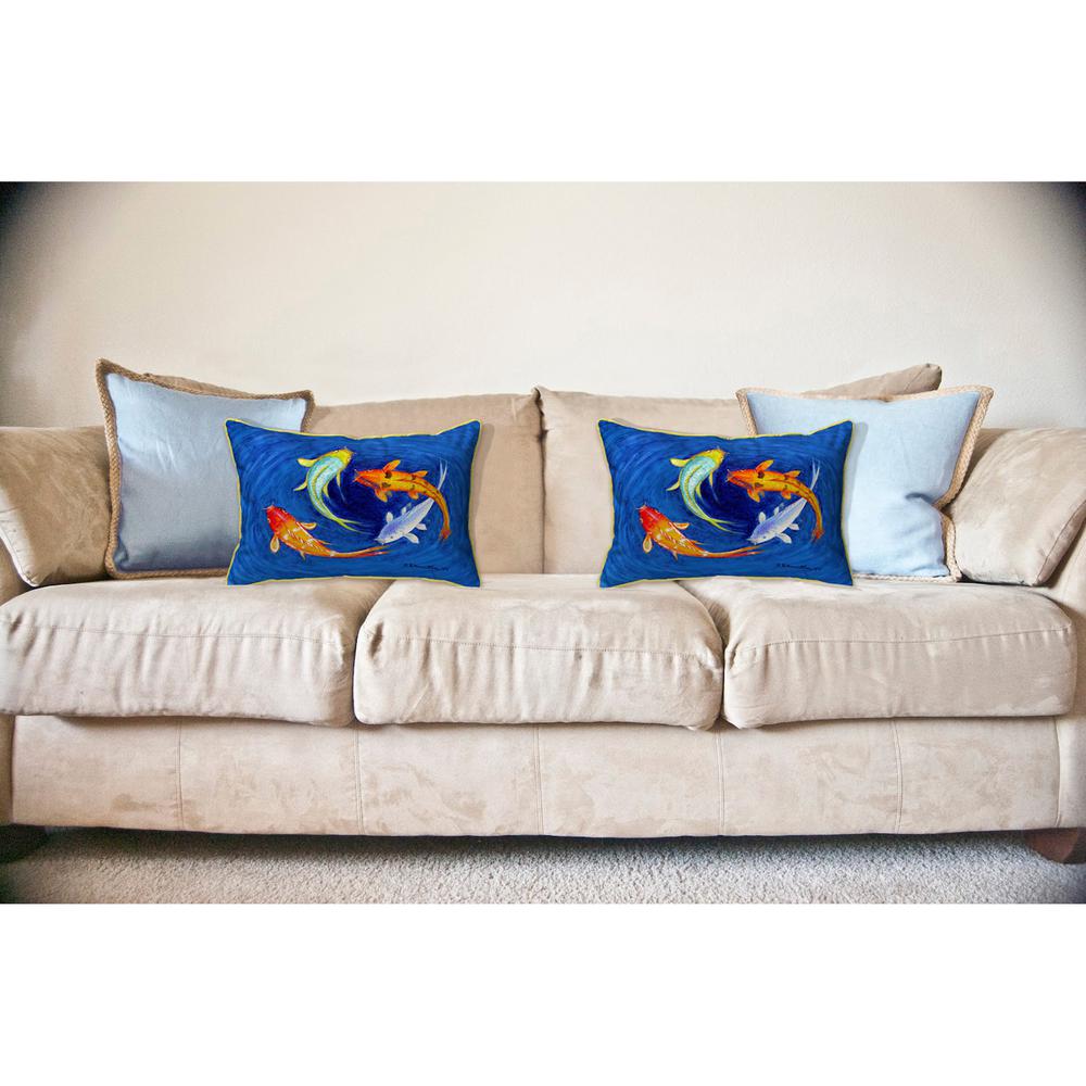 Swirling Koi Large Indoor/Outdoor Pillow 16x20