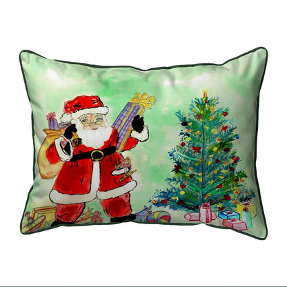 Santa & Tree Large Indoor/Outdoor Pillow 16x20