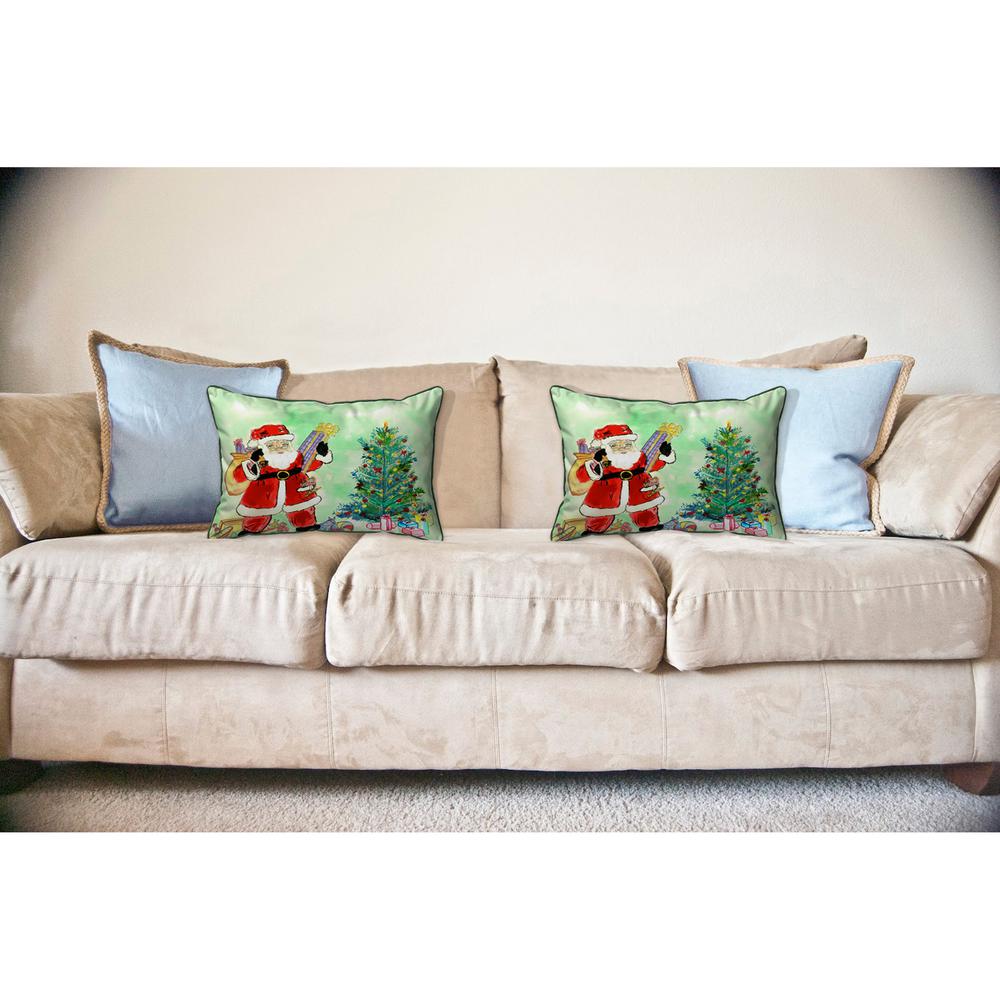 Santa & Tree Large Indoor/Outdoor Pillow 16x20