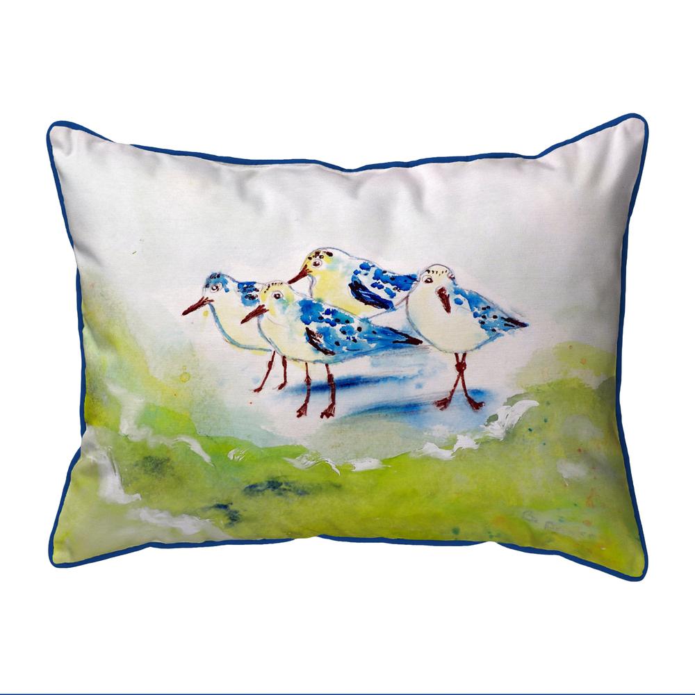 Green Sanderlings Large Indoor/Outdoor Pillow 16x20