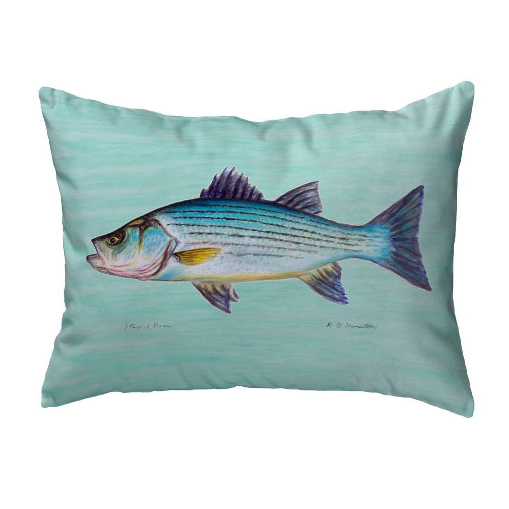 Striped Bass Small Noncorded Pillow