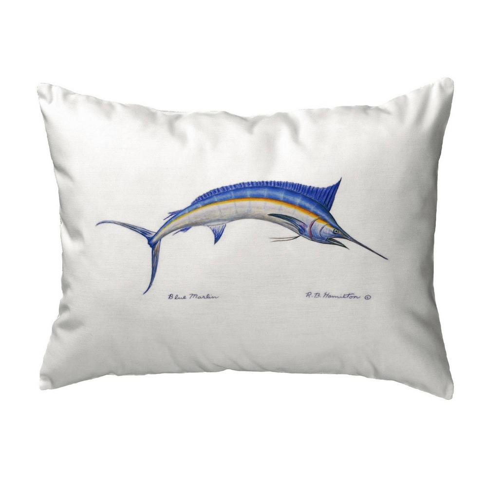 Blue Marlin Small No-Cord Pillow  11x14