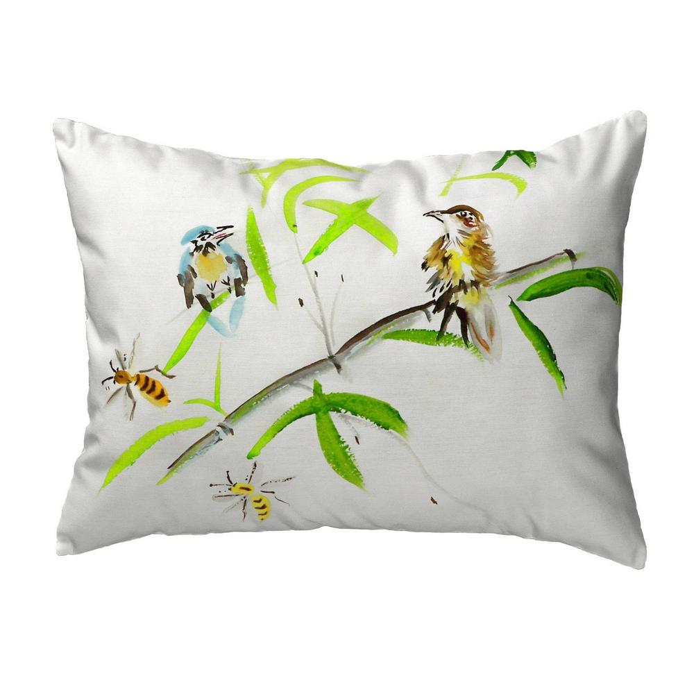 Birds & Bees I Small No-Cord Pillow 11x14