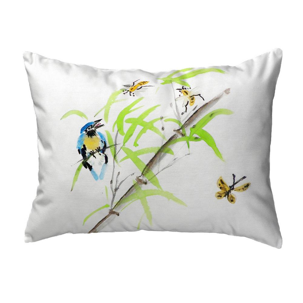 Birds & Bees II Small No-Cord Pillow 11x14