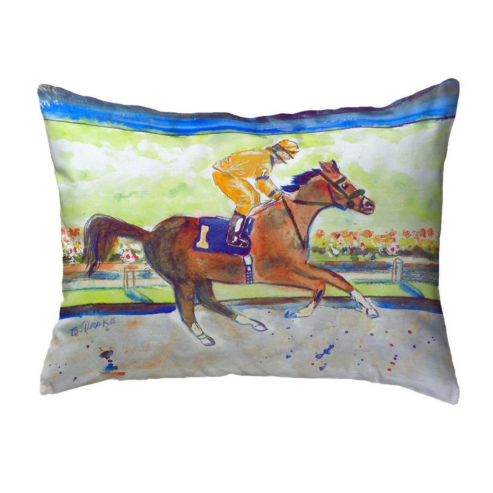Racing Horse Gold Small Noncorded Pillow