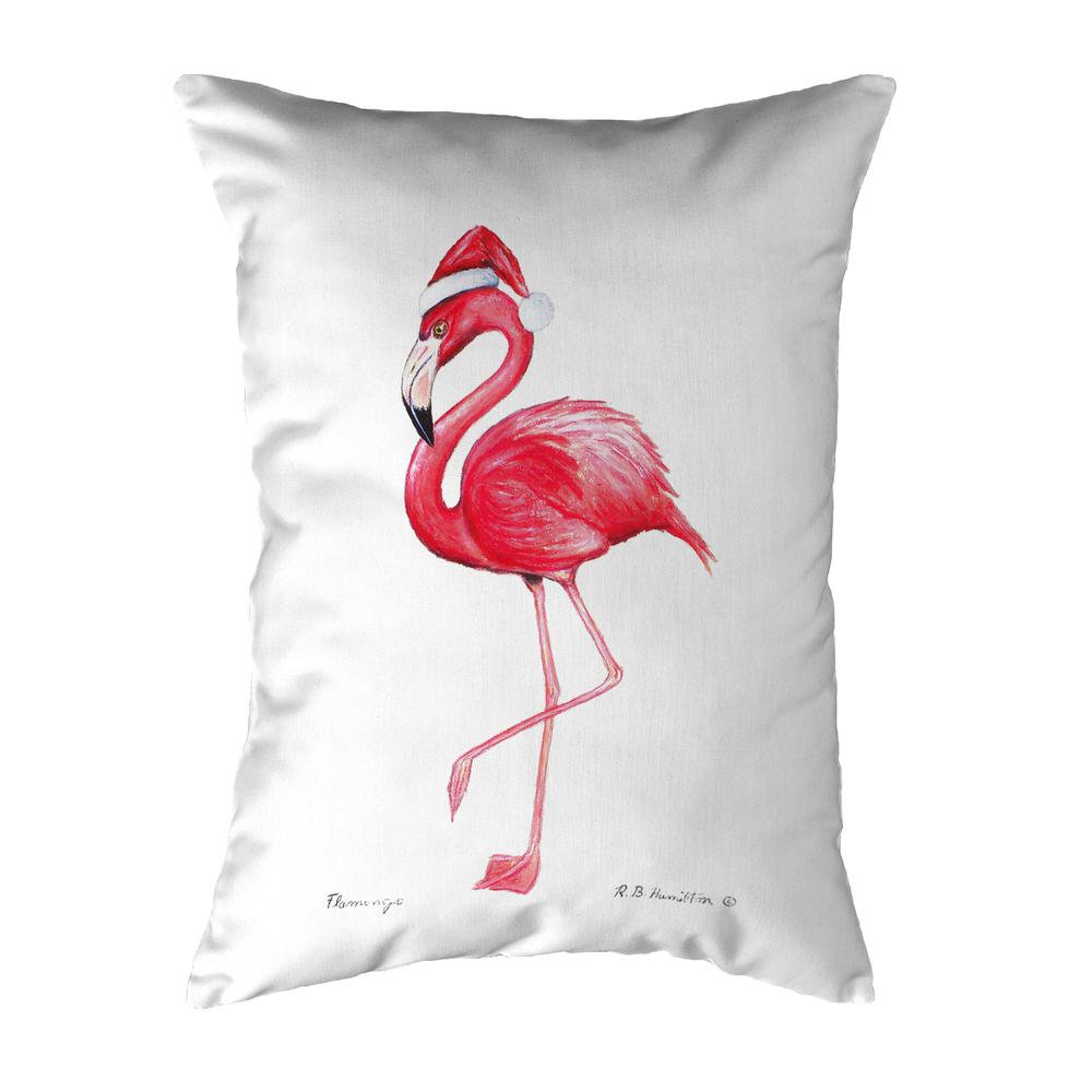 Flamingo Santa Noncorded Pillow 11x14