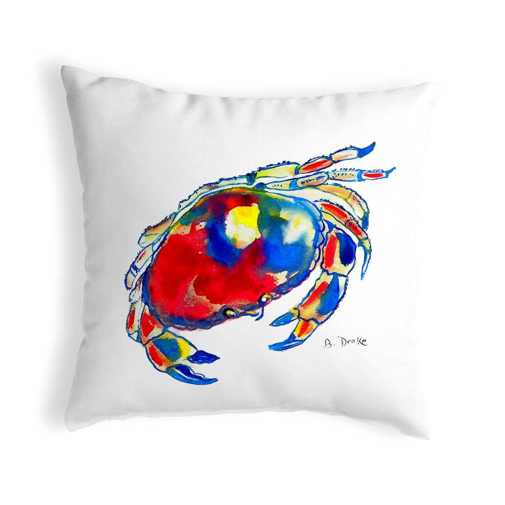 Dungeness Crab Small No-Cord Pillow 12x12