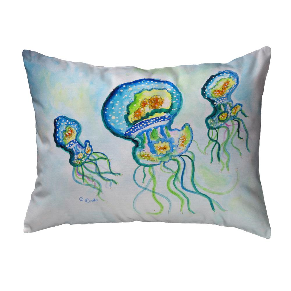 Three Jellyfish Noncorded Indoor/Outdoor Pillow 11x14
