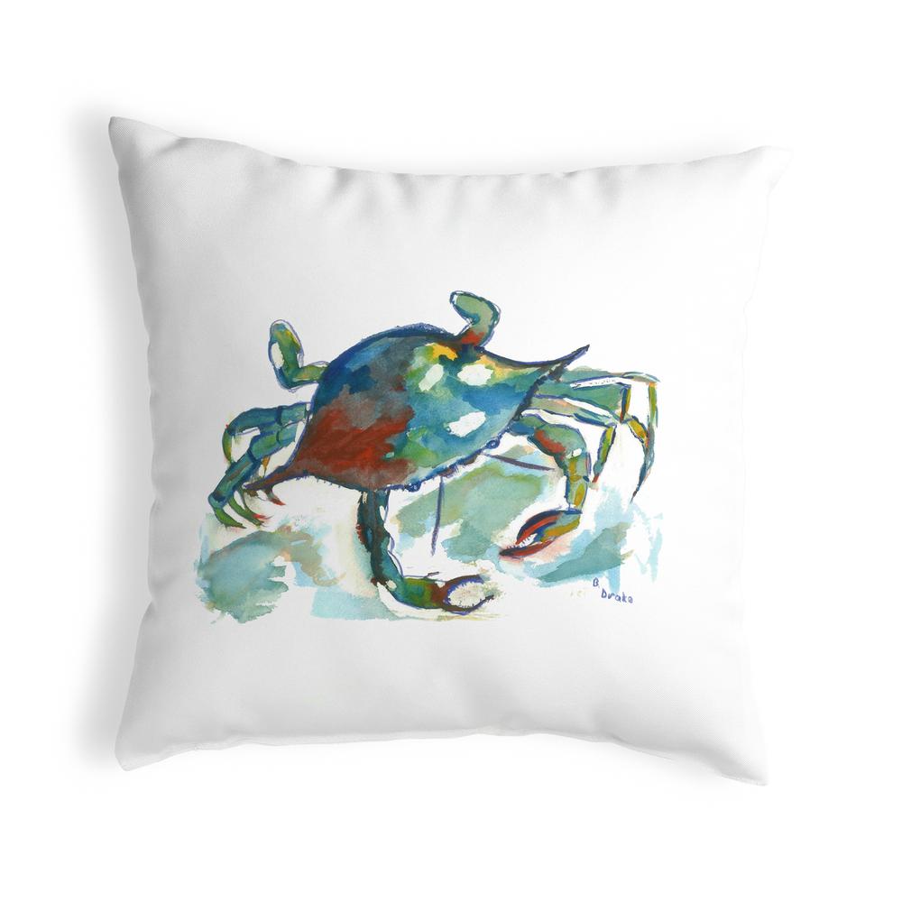 Betsy's Crab Small No-Cord Pillow 12x12