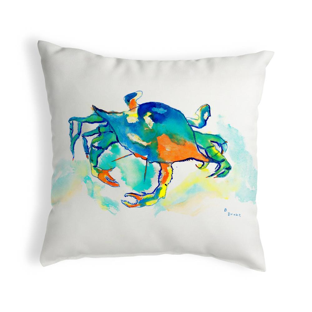 Orange Crab Small No-Cord Pillow 12x12