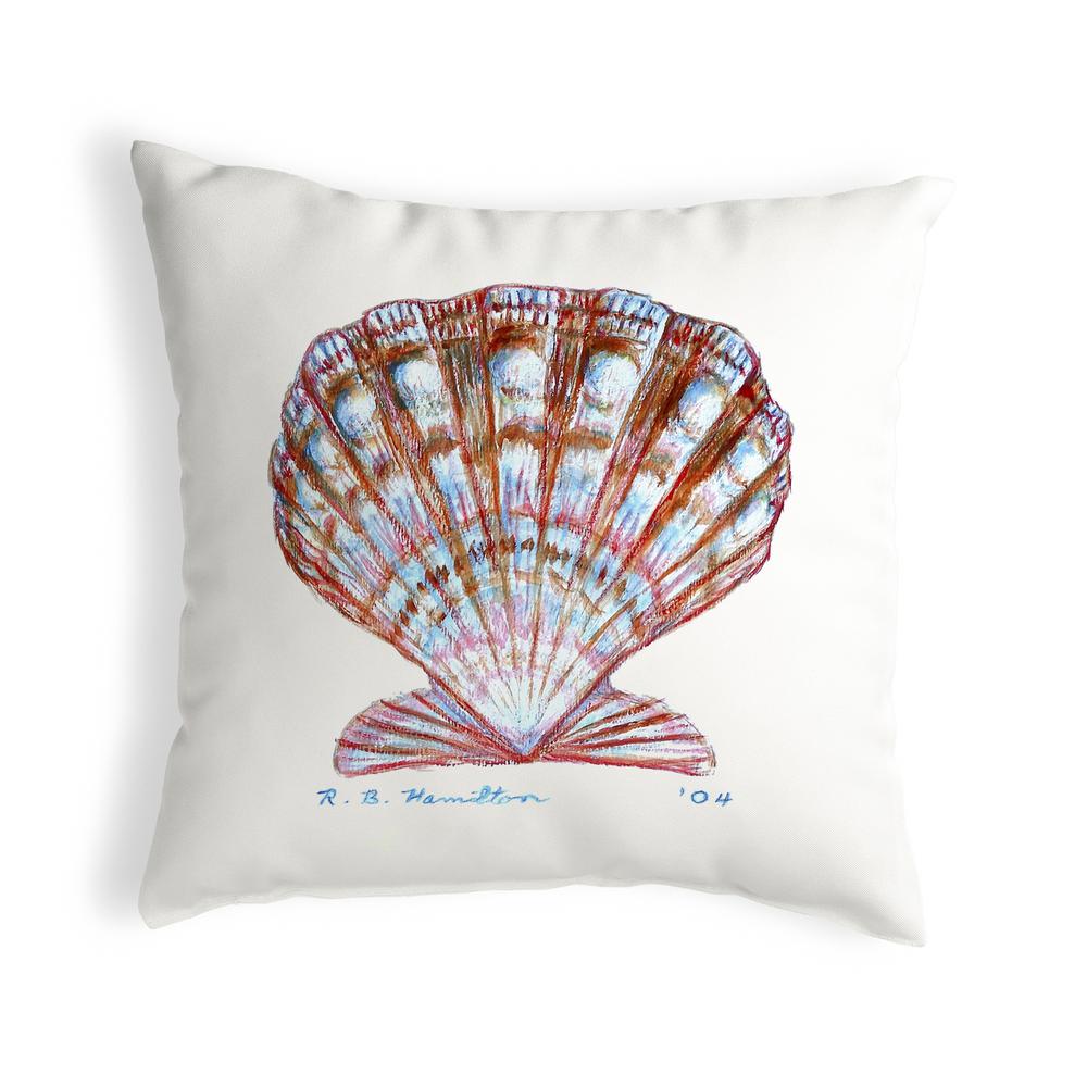 Scallop Shell Small No-Cord Pillow 12x12