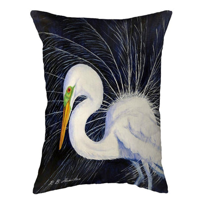Breeding Egret 11x14 Small No Cord Pillow